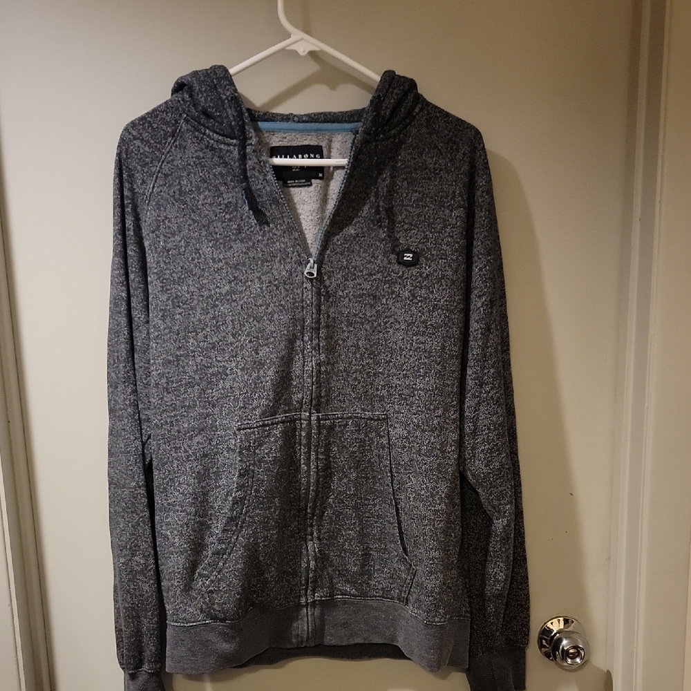 Billabong Men's Charcoal Zip-Up Sweater